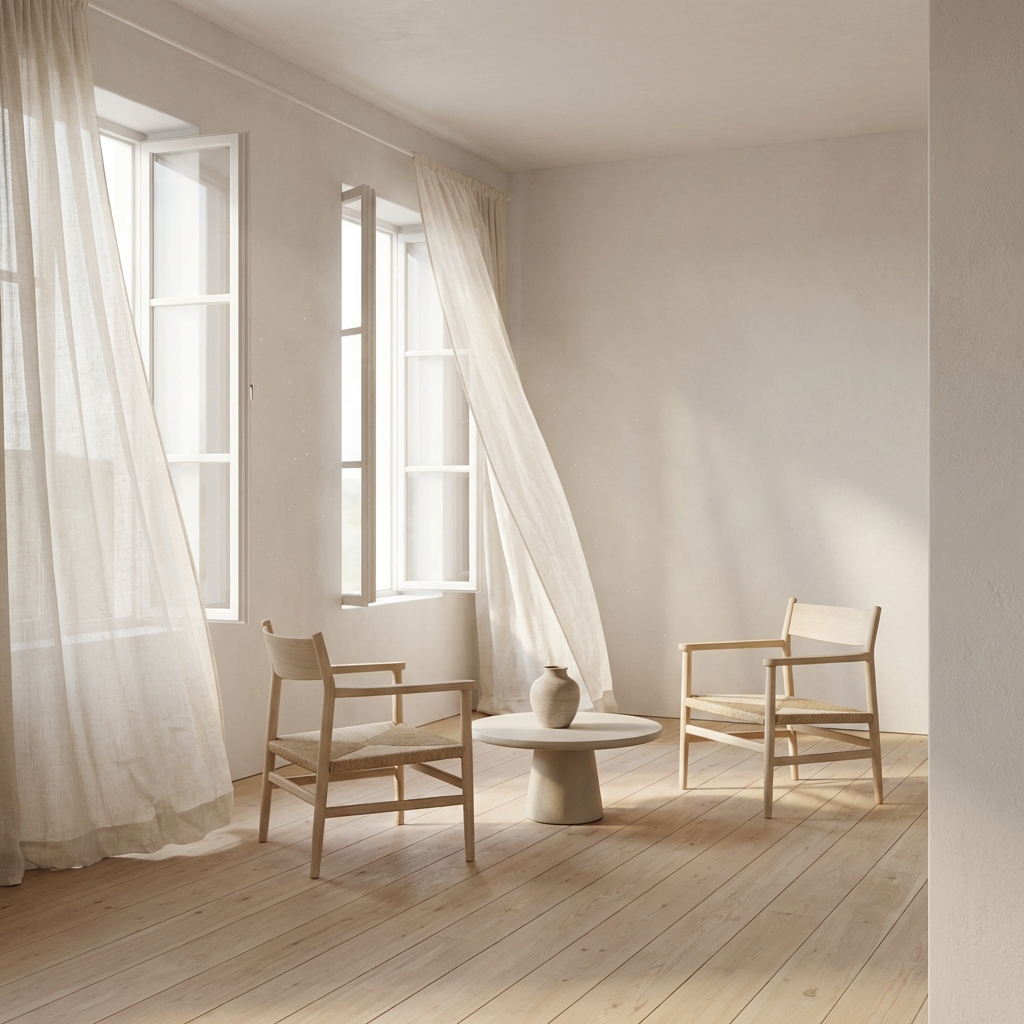 Mindful Active Listening - mindful active listening - Image 1: A high-quality, minimal, and aesthetic scene with soft neutral tones and natural elements, representing mindful active listening.