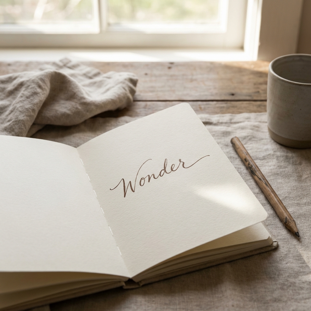 Cultivating Beginner's Mind - cultivating beginners mind - Image 2: A high-quality, minimal, and aesthetic scene with soft neutral tones and natural elements, representing cultivating beginner's mind.